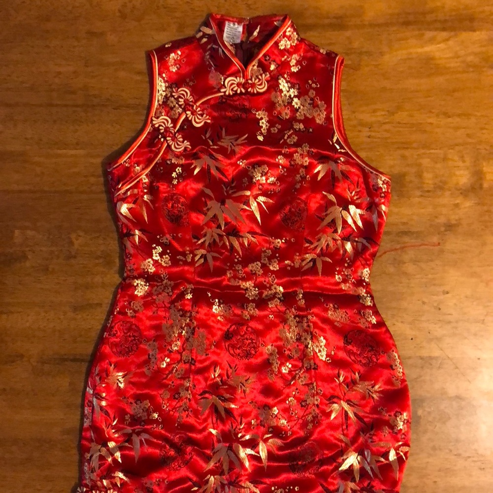 Red Kimono Mini Dress / Costume